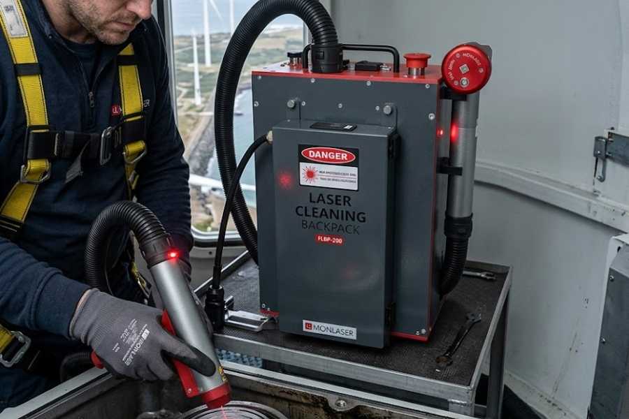 Mantenimiento con equipos láser en el sector eólico